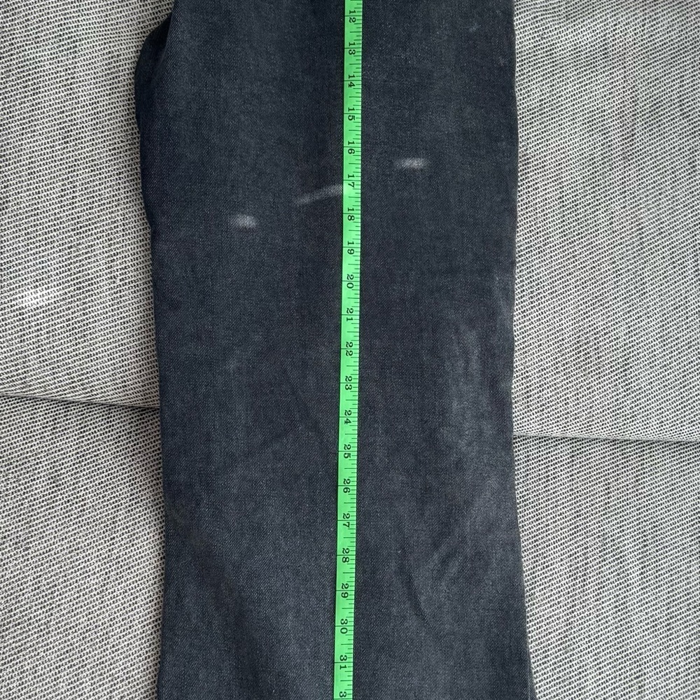 Distressed Black Denim Painters Jeans - Picture 13 of 14